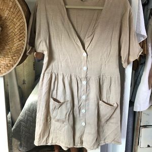 Linen babydoll dress